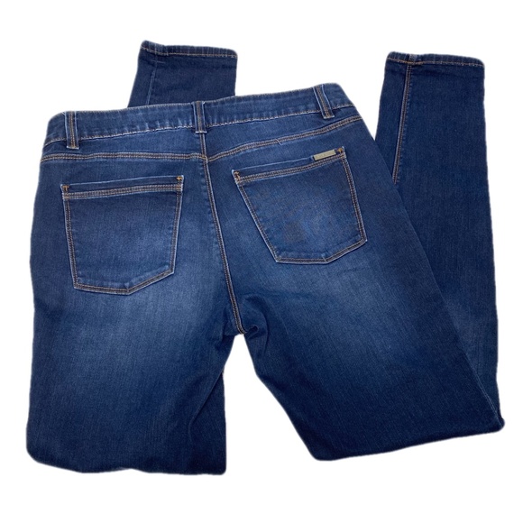 WHBM Dark Wash Distressed Skinny Regular Rise Jeans size 6R - Picture 5 of 12